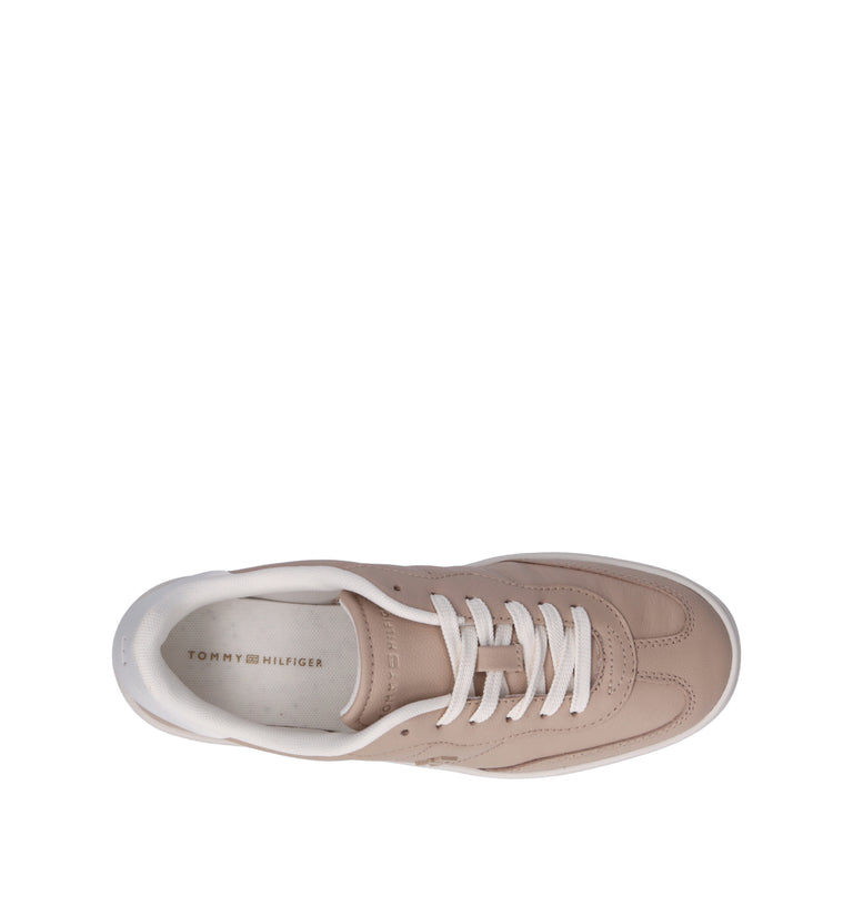 TOMMY HILFIGER Sneaker donna beige/bianca in pelle