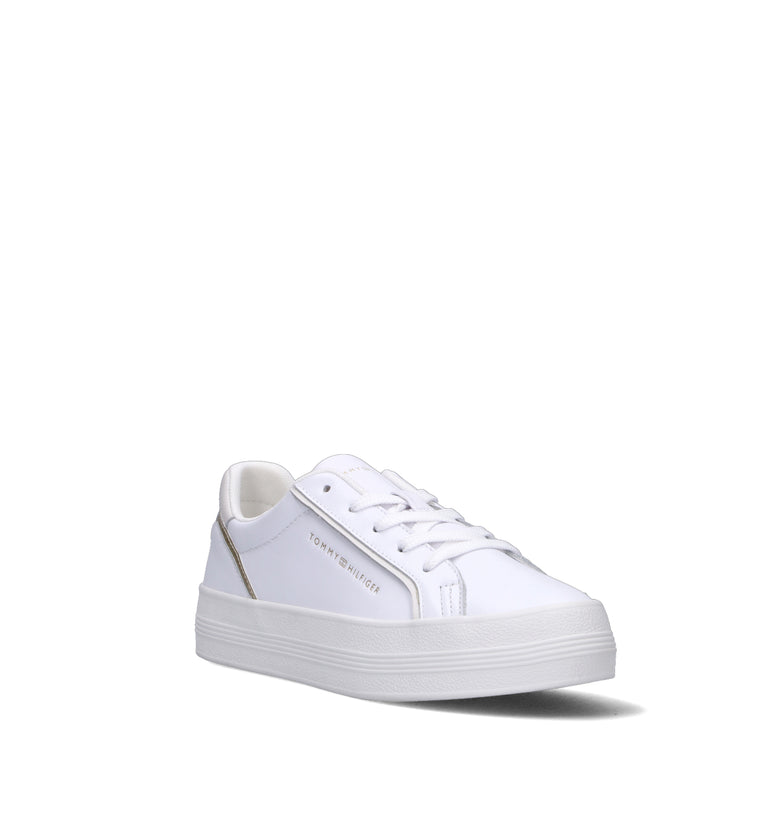 TOMMY HILFIGER Sneaker donna bianca in pelle
