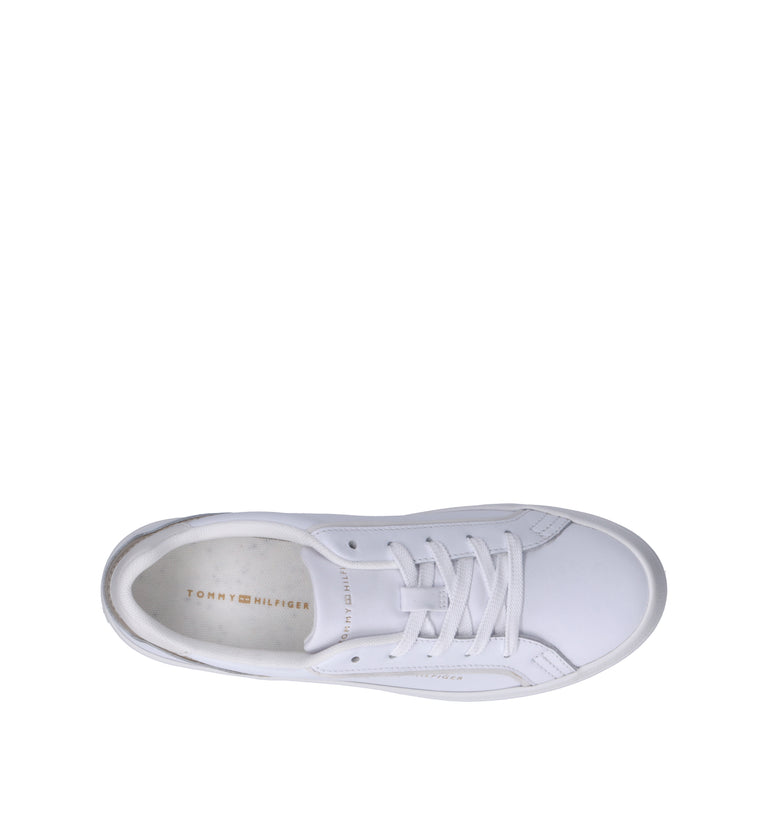 TOMMY HILFIGER Sneaker donna bianca in pelle