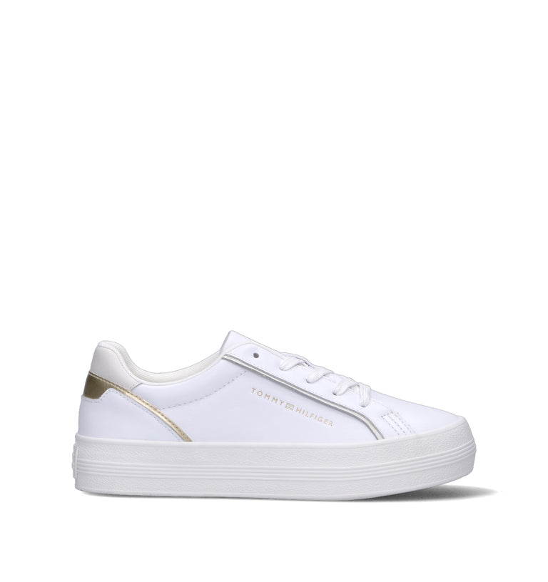 TOMMY HILFIGER Sneaker donna bianca in pelle