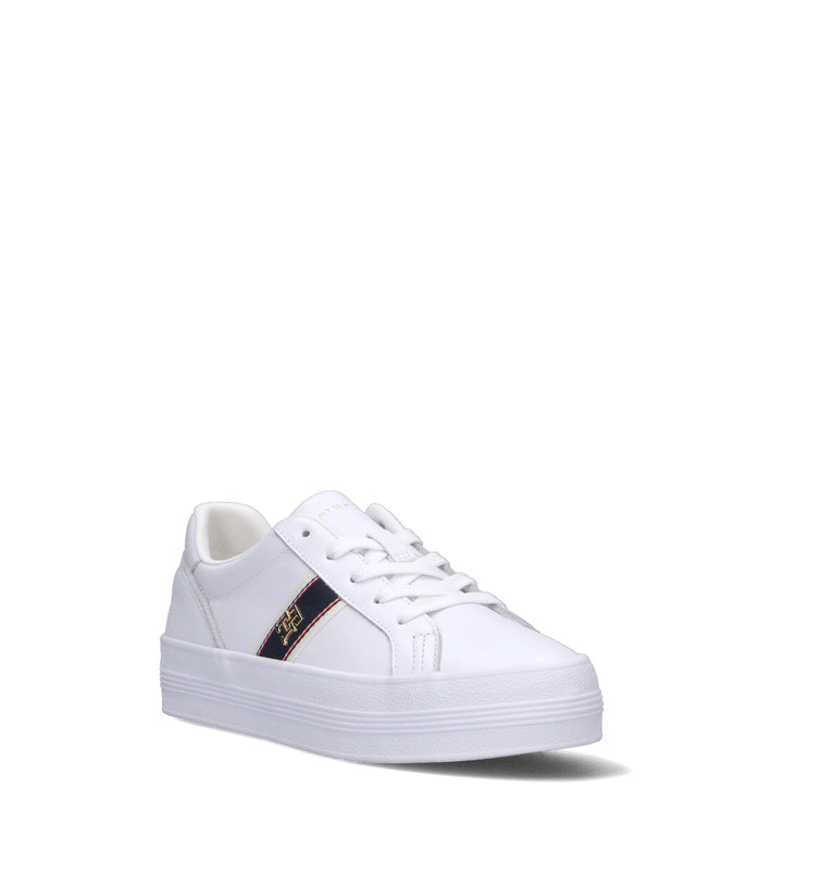 TOMMY HILFIGER Sneaker donna bianca in pelle