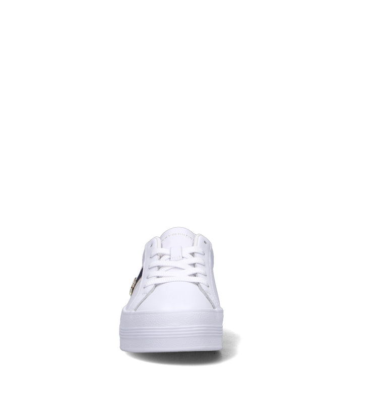 TOMMY HILFIGER Sneaker donna bianca in pelle