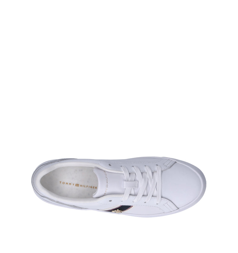 TOMMY HILFIGER Sneaker donna bianca in pelle
