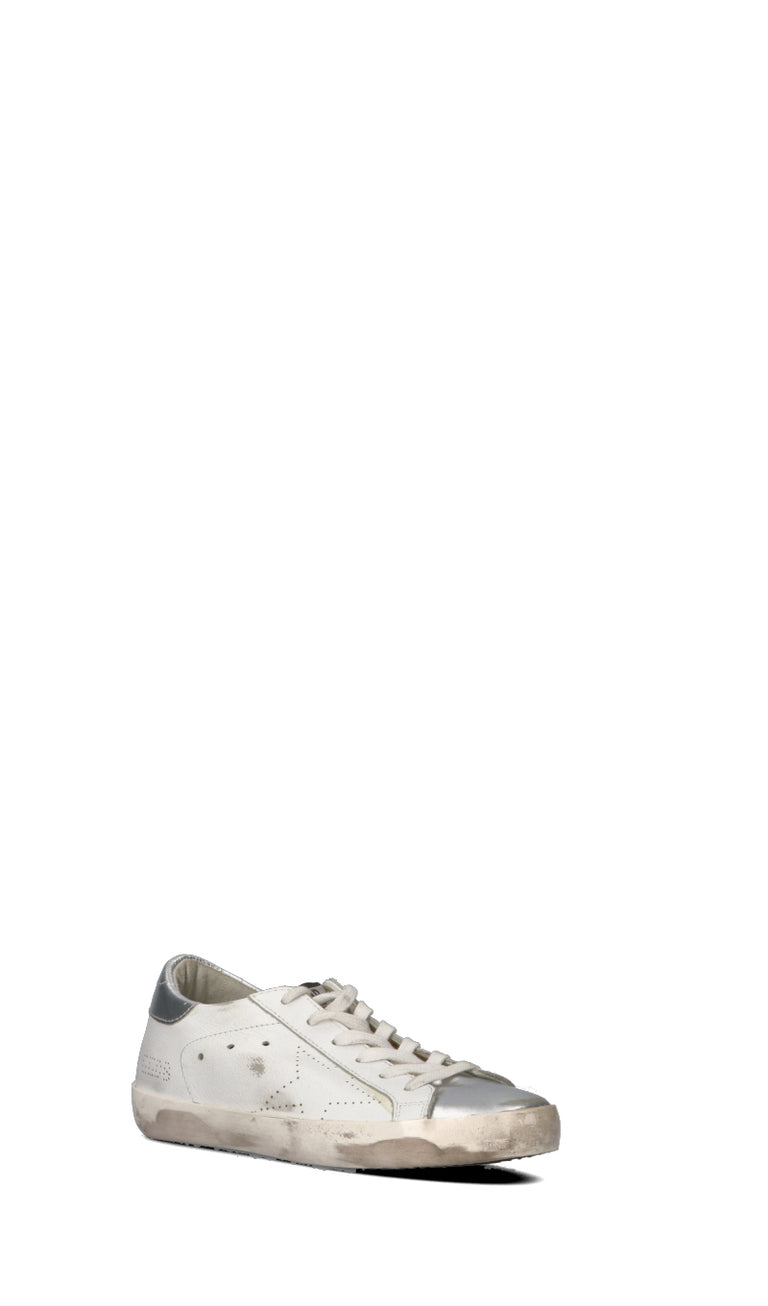 GOLDEN GOOSE Sneaker donna bianca/argento/oro in pelle
