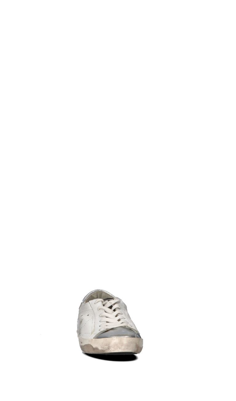 GOLDEN GOOSE Sneaker donna bianca/argento/oro in pelle