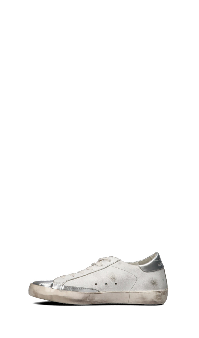 GOLDEN GOOSE Sneaker donna bianca/argento/oro in pelle