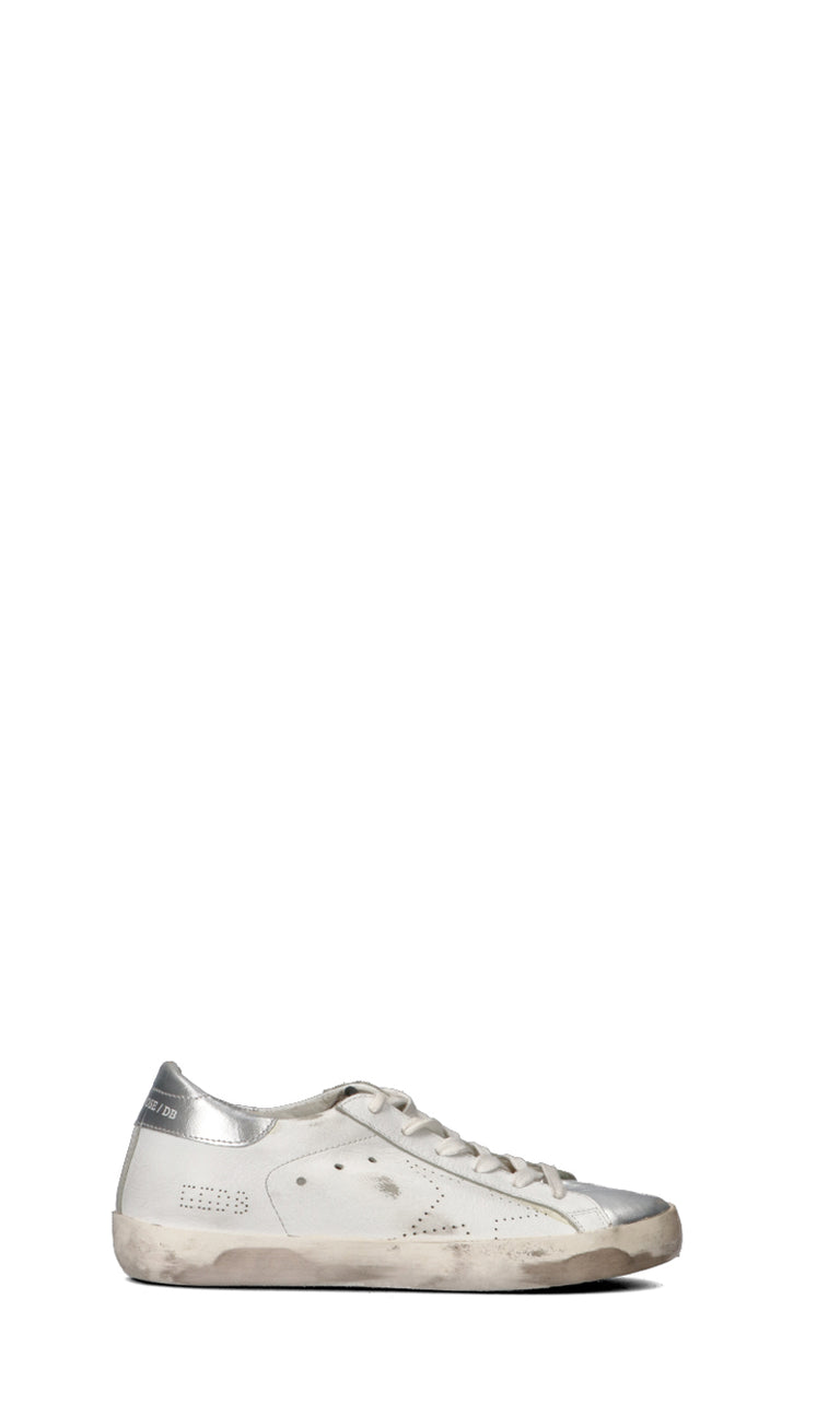 GOLDEN GOOSE Sneaker donna bianca/argento/oro in pelle