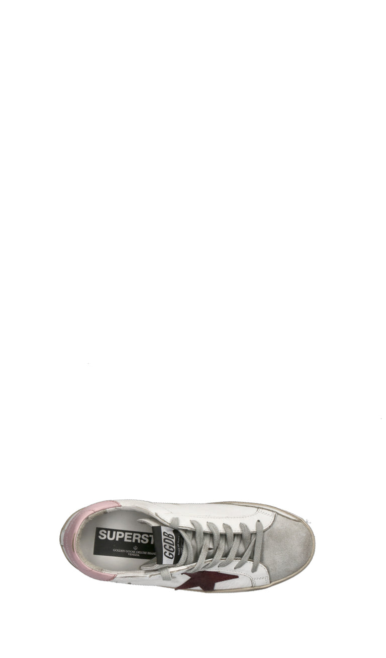 GOLDEN GOOSE Sneaker donna bianca/rosa in pelle