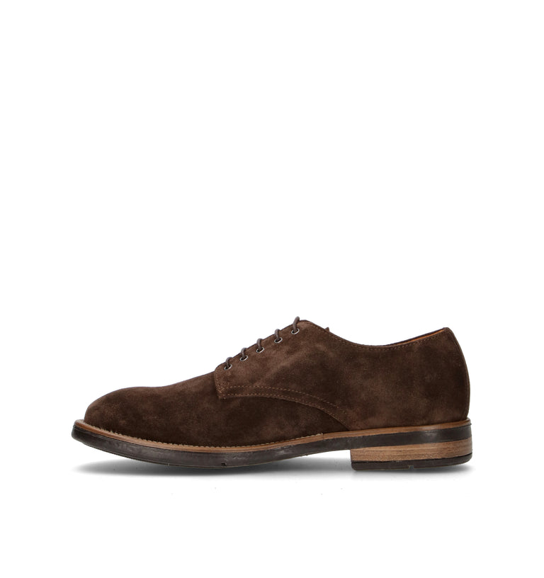 LEMARGO Stringata uomo testa di moro in suede