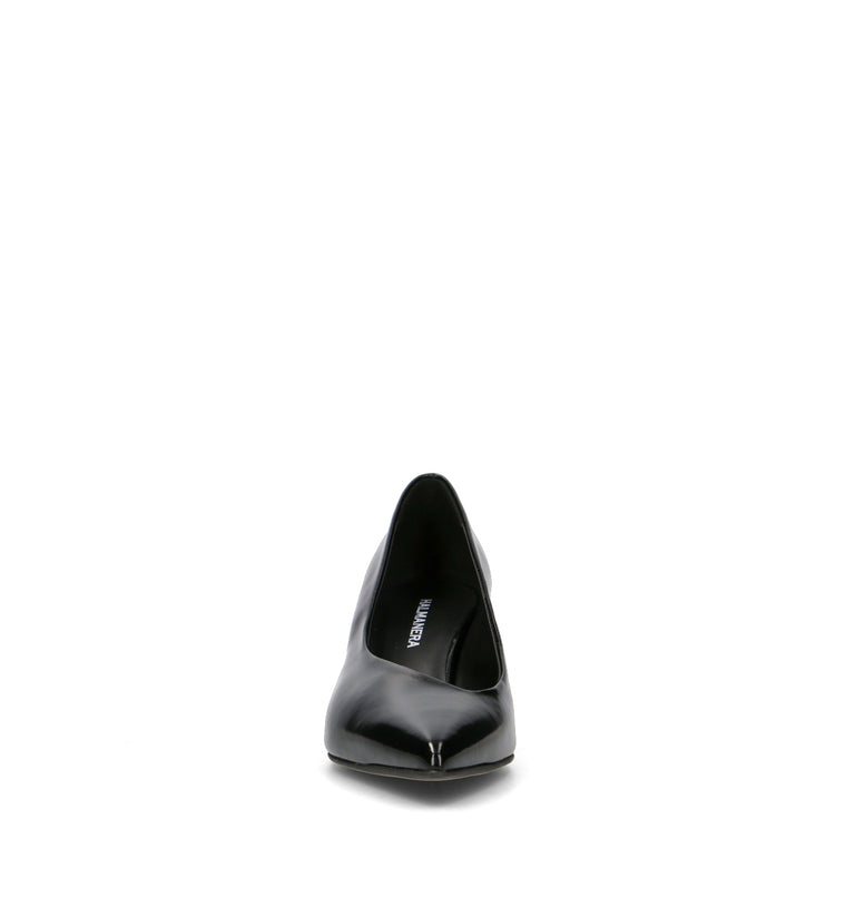 HALMANERA Décolleté donna nero in pelle