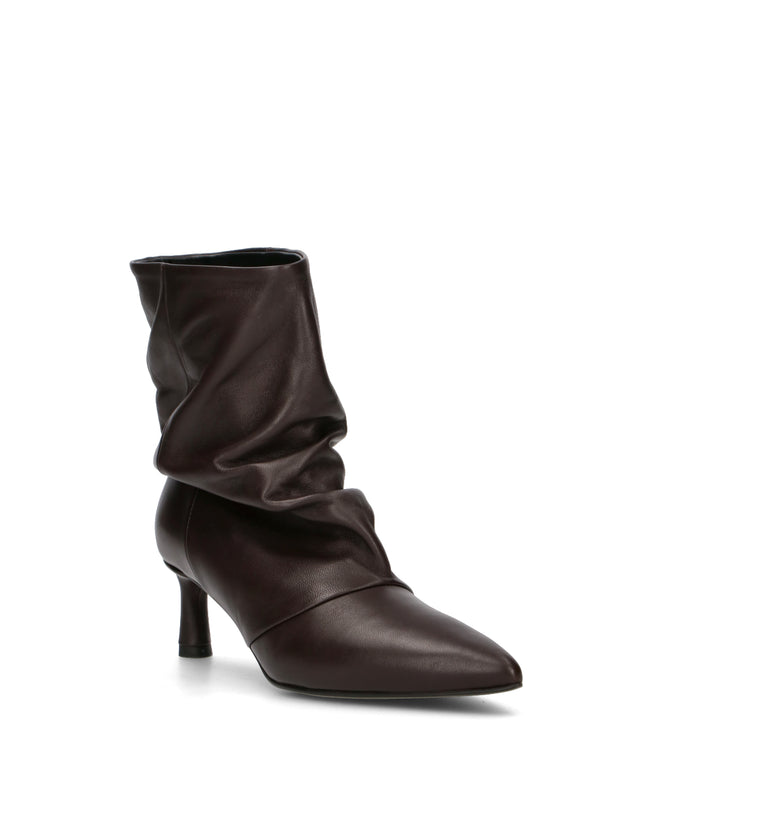 HALMANERA Tronchetto donna testa di moro in pelle