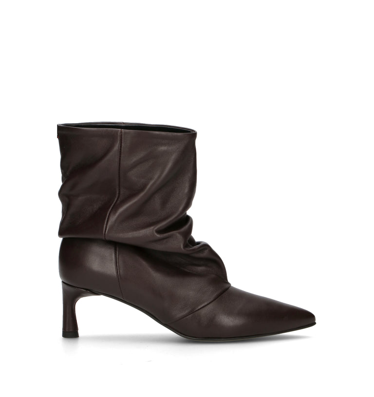 HALMANERA Tronchetto donna testa di moro in pelle