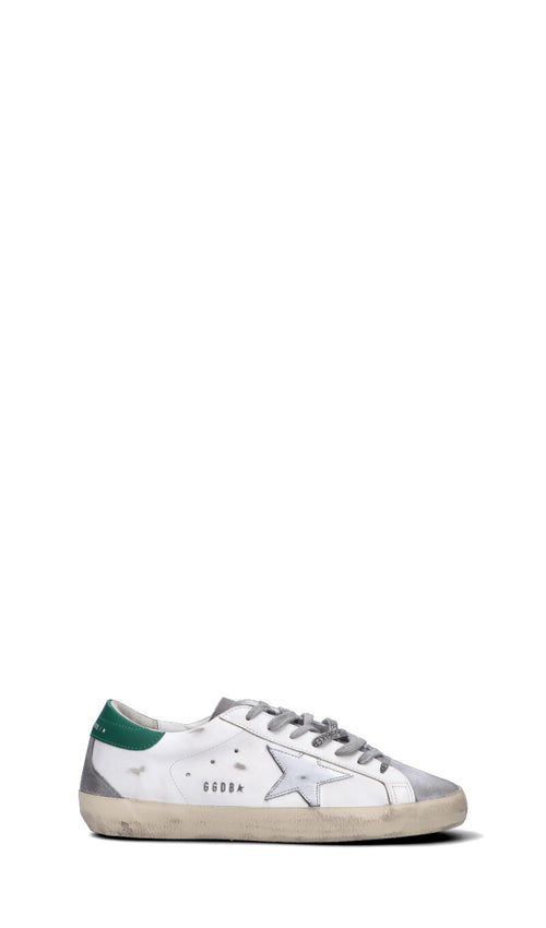 GOLDEN GOOSE SUPERSTAR Sneaker uomo bianca/verde/grigia in pelle