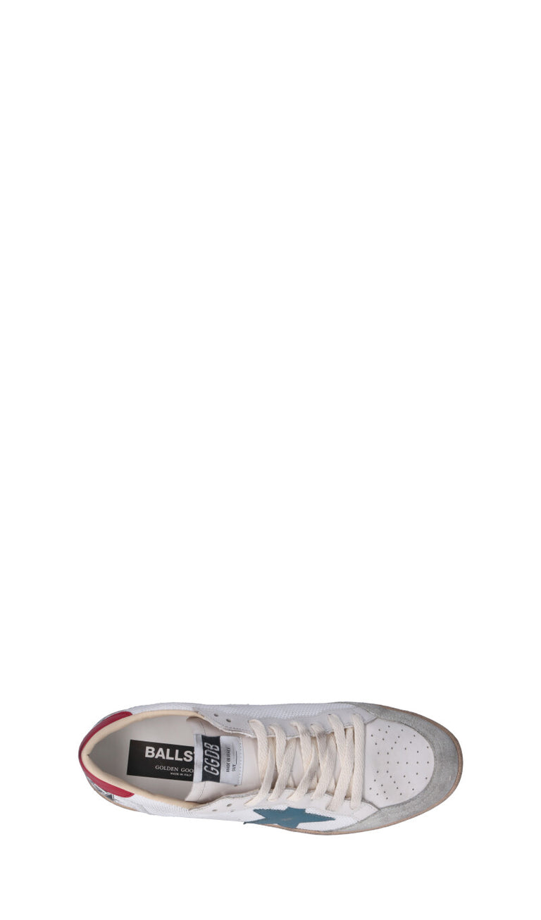 GOLDEN GOOSE - BALL STAR Sneaker uomo bianca in suede