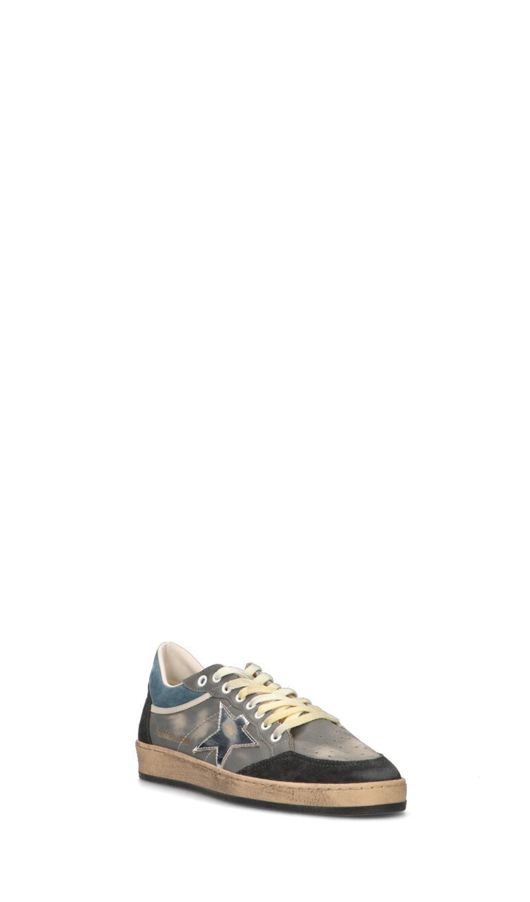 GOLDEN GOOSE BALL STAR DOUBLE UPPER WITHOUT HE Sneaker uomo grigia in pelle