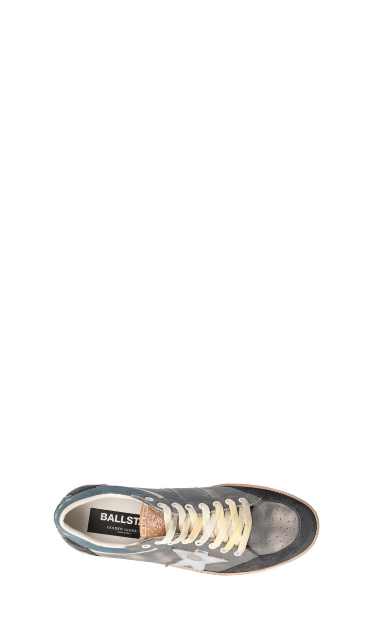 GOLDEN GOOSE BALL STAR DOUBLE UPPER WITHOUT HE Sneaker uomo grigia in pelle