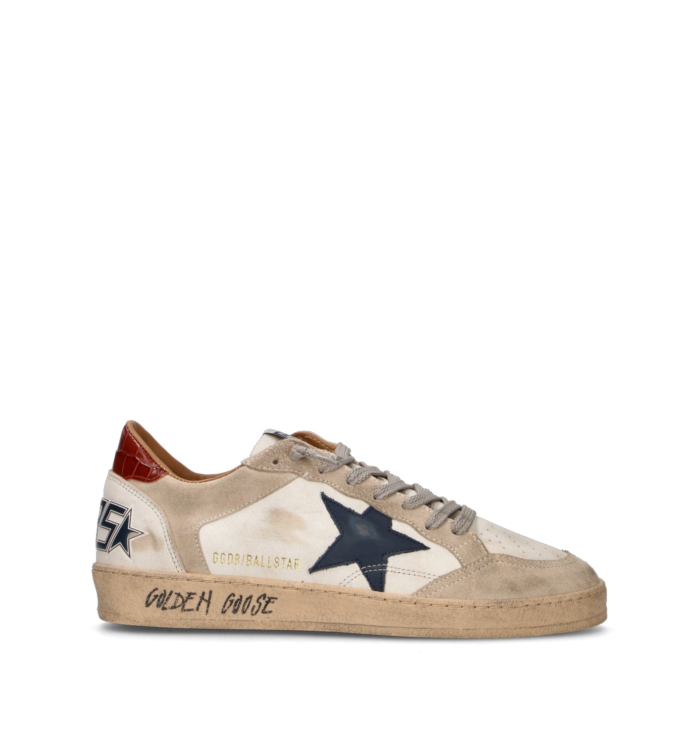 GOLDEN GOOSE BALLSTAR DOUBLE QUARTER WITH FOL Sneaker uomo bianca