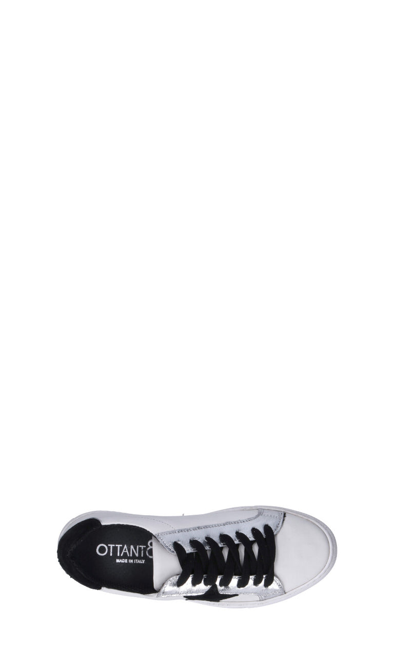 OTTANT8,6 Sneaker donna bianca/nera/argento in pelle