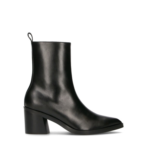 POEVE Tronchetto donna nero in pelle