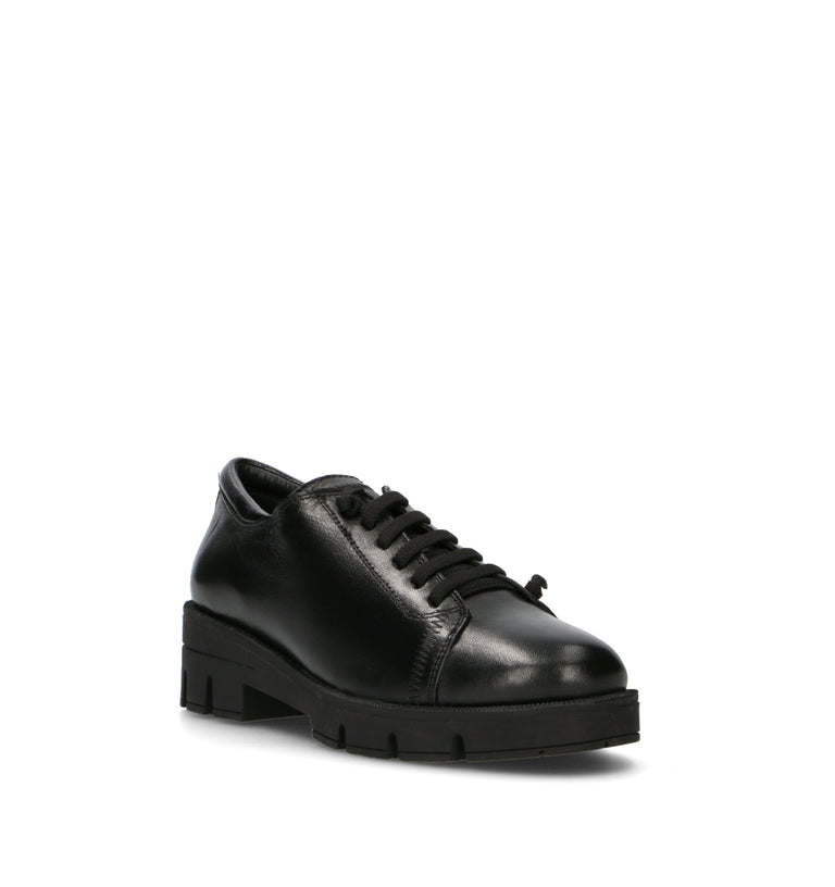 GRAFIA Stringata donna nera in pelle