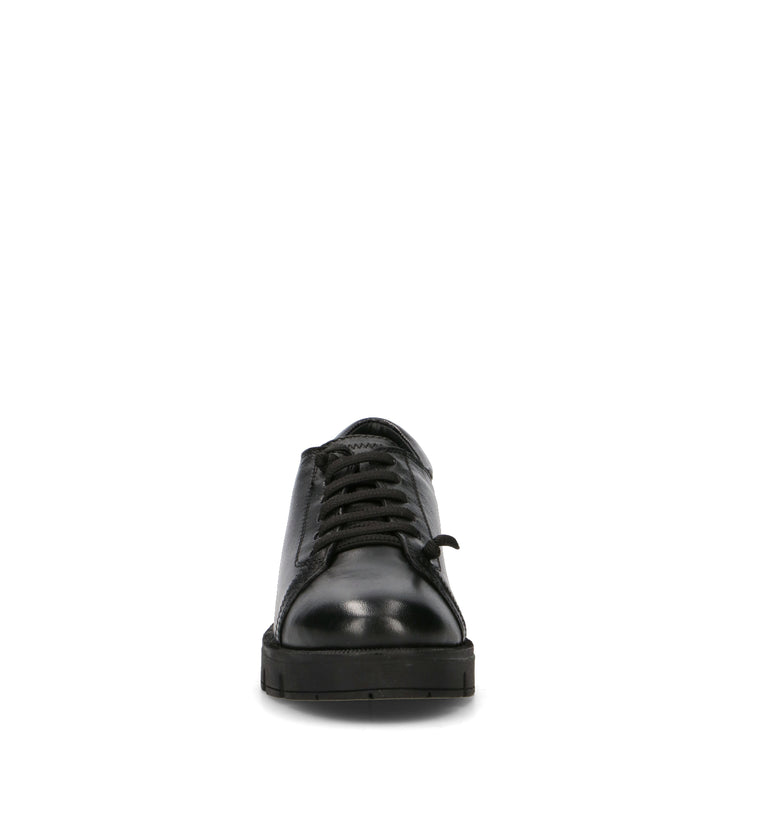 GRAFIA Stringata donna nera in pelle