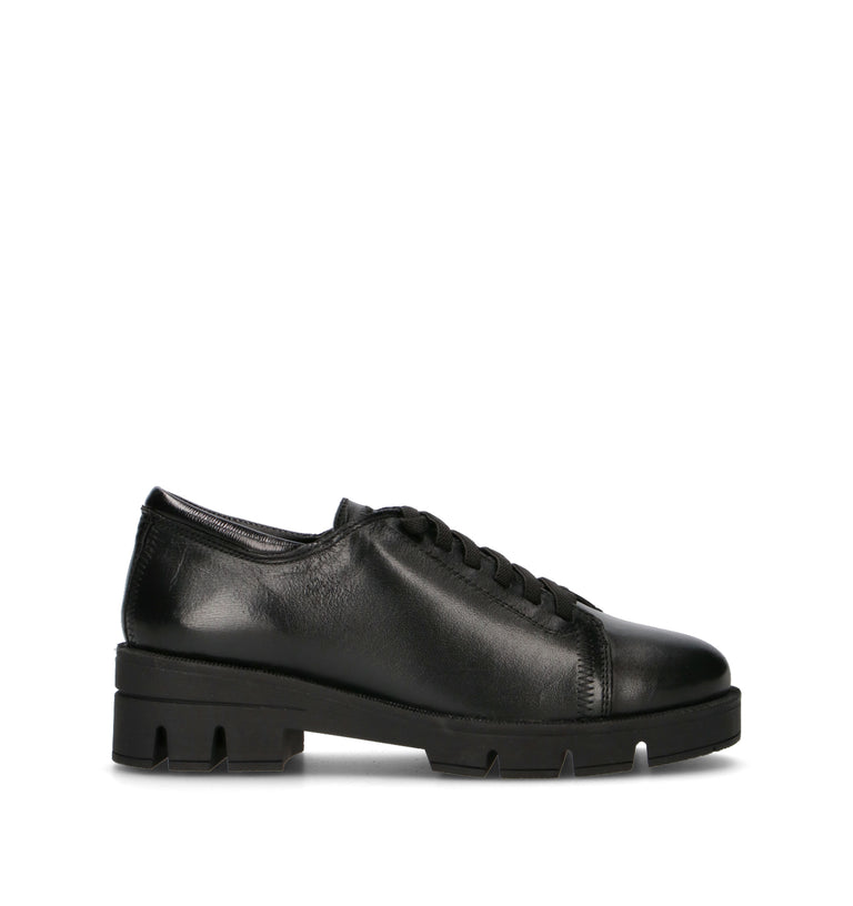 GRAFIA Stringata donna nera in pelle