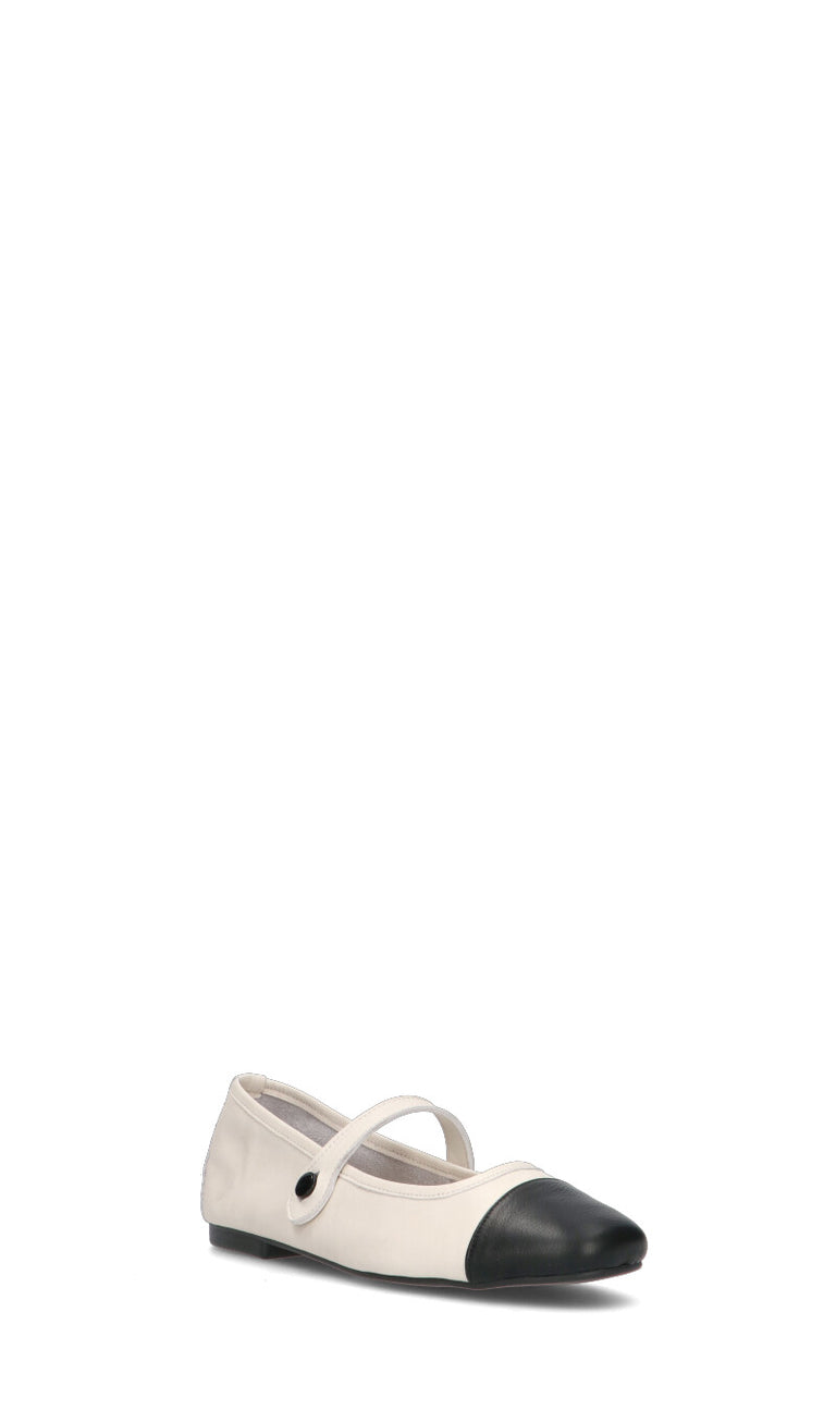 GRAFIA Ballerina donna bianca/nera in pelle