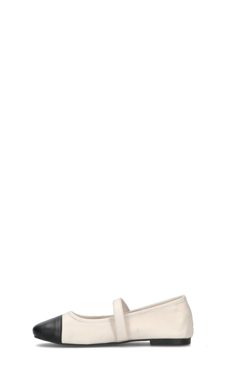 GRAFIA Ballerina donna bianca/nera in pelle