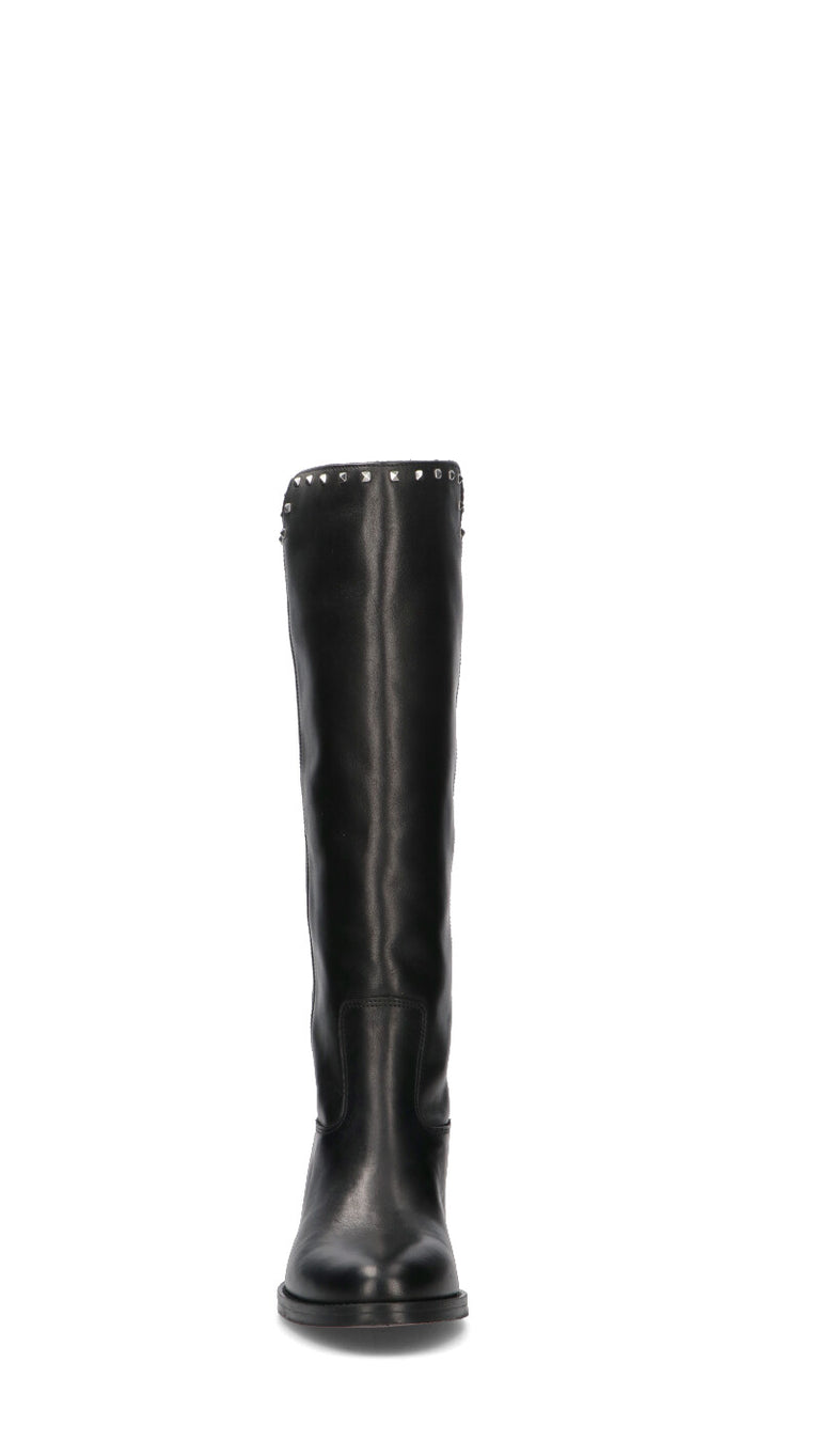PHIL MELVIS Stivale donna nero in pelle