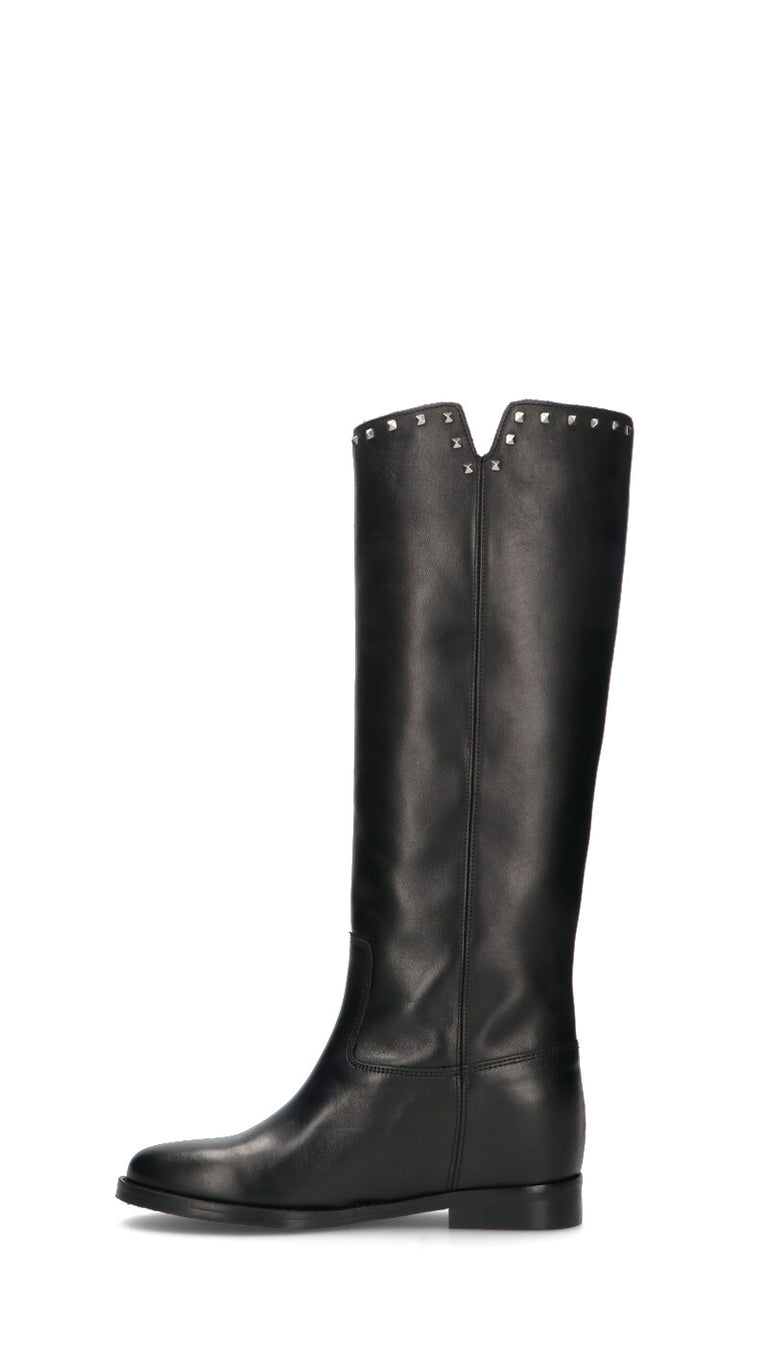 PHIL MELVIS Stivale donna nero in pelle