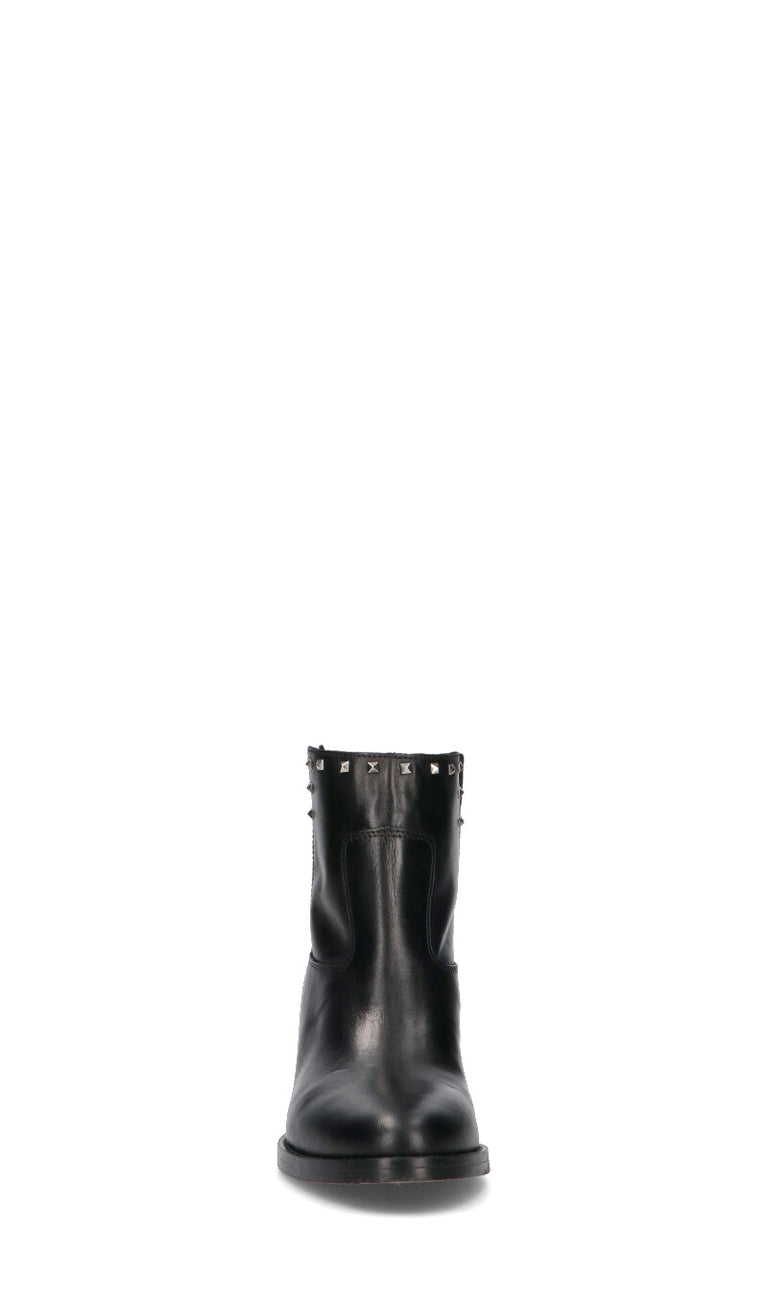 PHIL MELVIS Tronchetto donna nero in pelle
