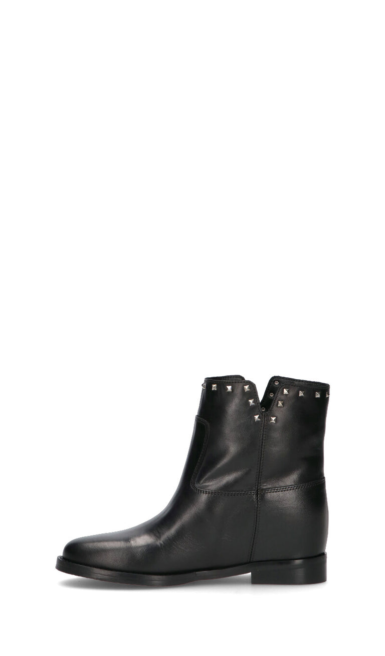PHIL MELVIS Tronchetto donna nero in pelle