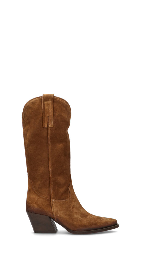 PHIL MELVIS Stivale texano donna marrone in suede