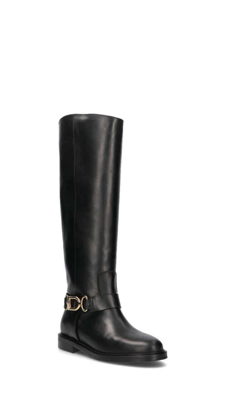 PHIL MELVIS Stivale donna nero in pelle