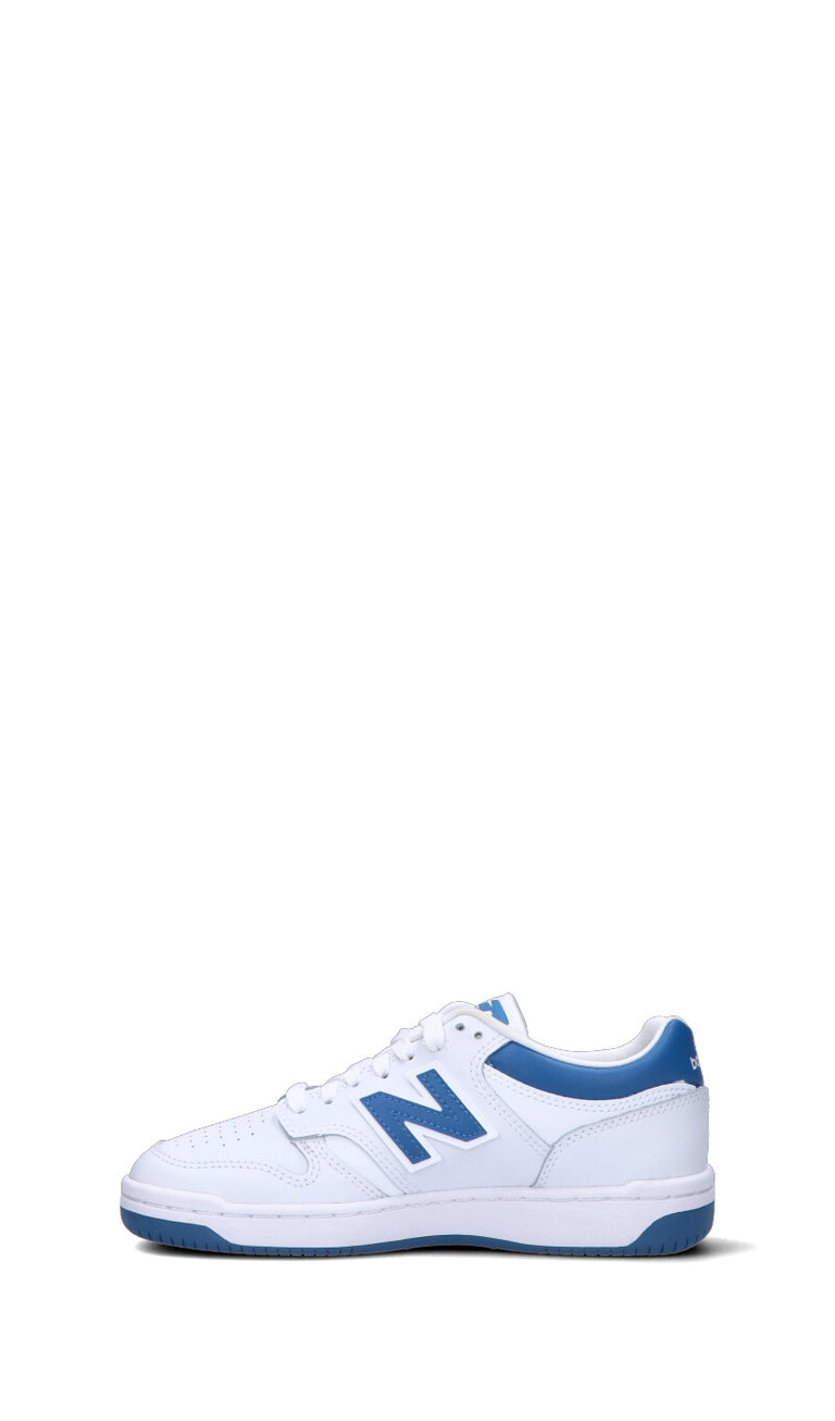 NEW BALANCE Sneaker ragazzo bianca/azzurra in pelle