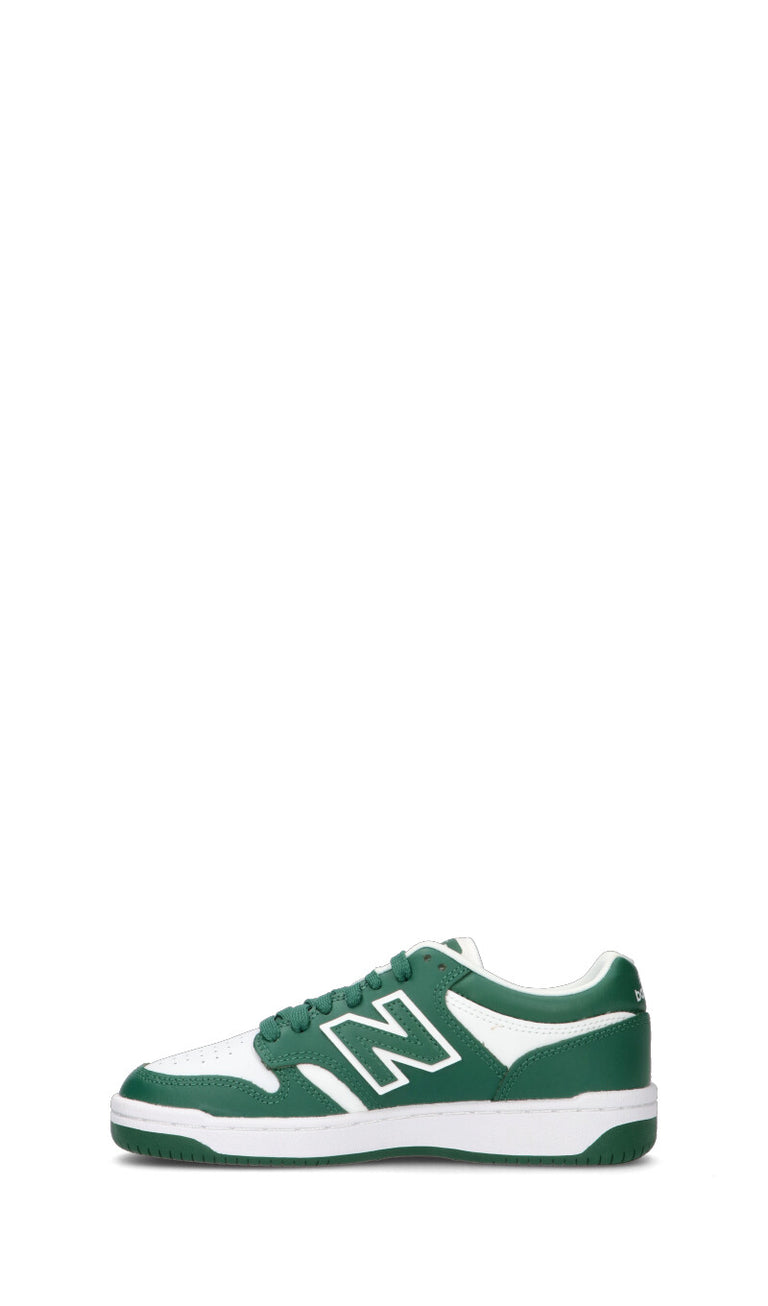 NEW BALANCE 480 Sneaker ragazzo verde/bianca in pelle