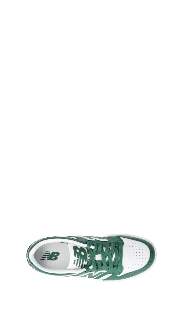 NEW BALANCE 480 Sneaker ragazzo verde/bianca in pelle