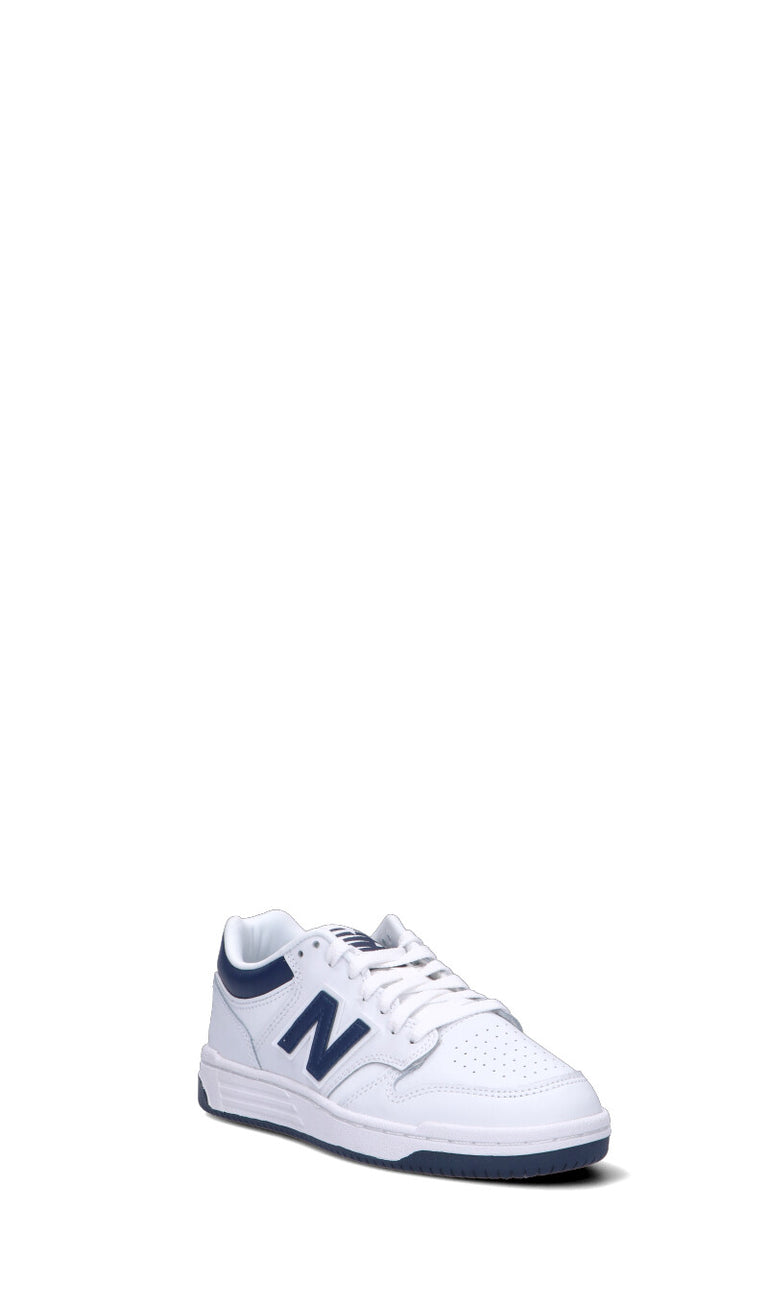 NEW BALANCE 480 Sneaker ragazzo bianca e blu in pelle
