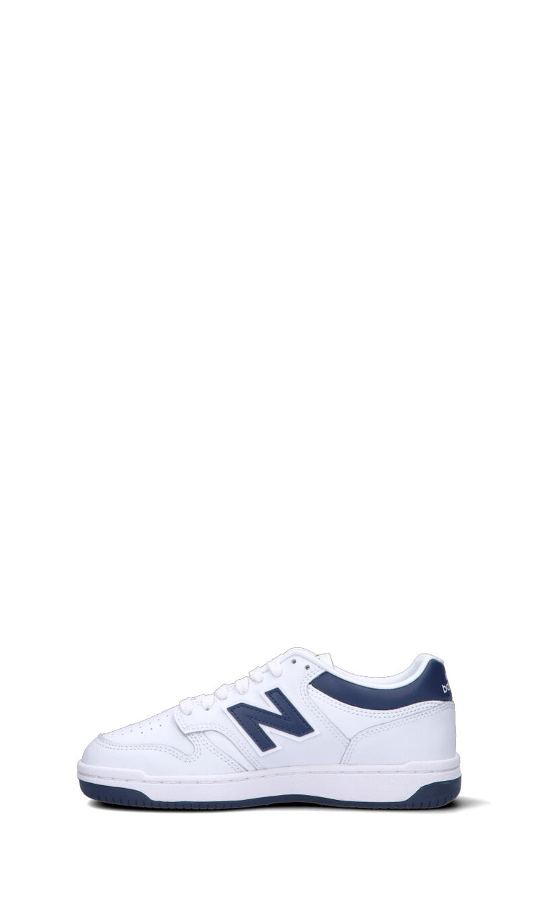 NEW BALANCE 480 Sneaker ragazzo bianca e blu in pelle