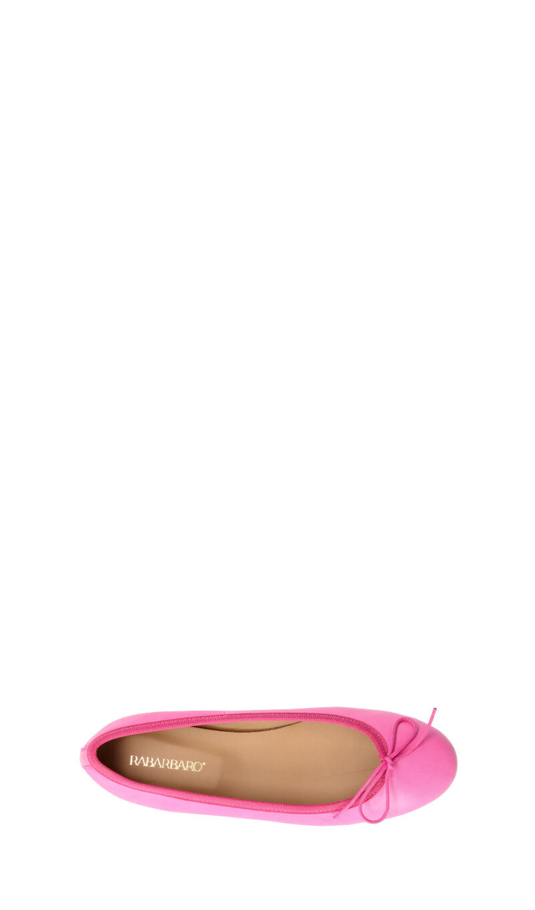 RABARBARO Ballerina donna fucsia in pelle