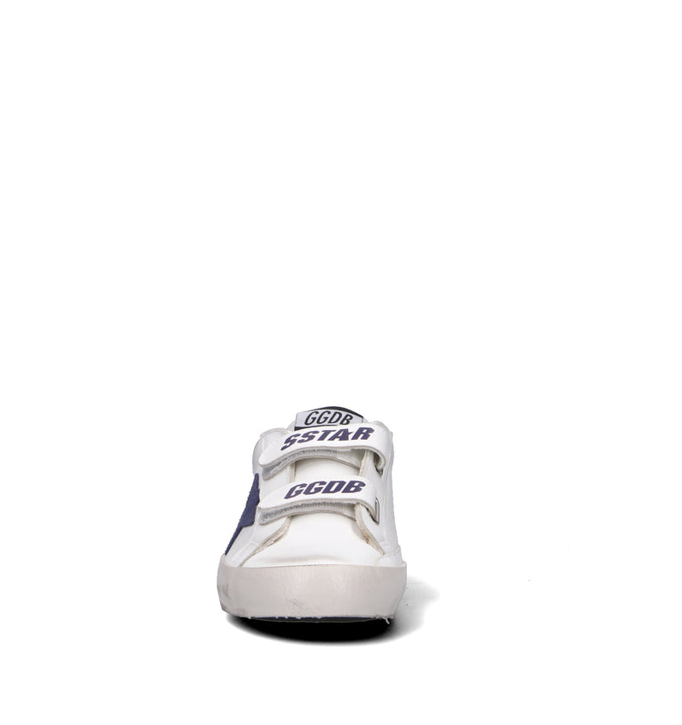 GOLDEN GOOSE OLD SCHOOL Sneaker ragazzo bianca in pelle