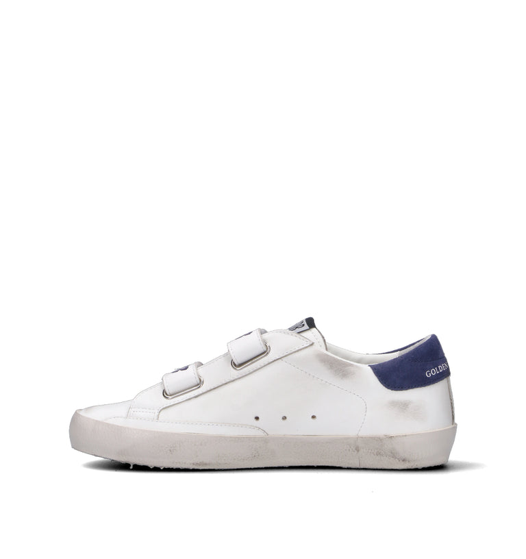 GOLDEN GOOSE OLD SCHOOL Sneaker ragazzo bianca in pelle