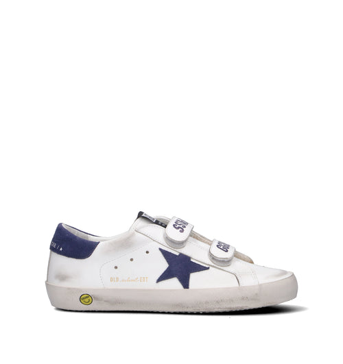 GOLDEN GOOSE OLD SCHOOL Sneaker ragazzo bianca in pelle