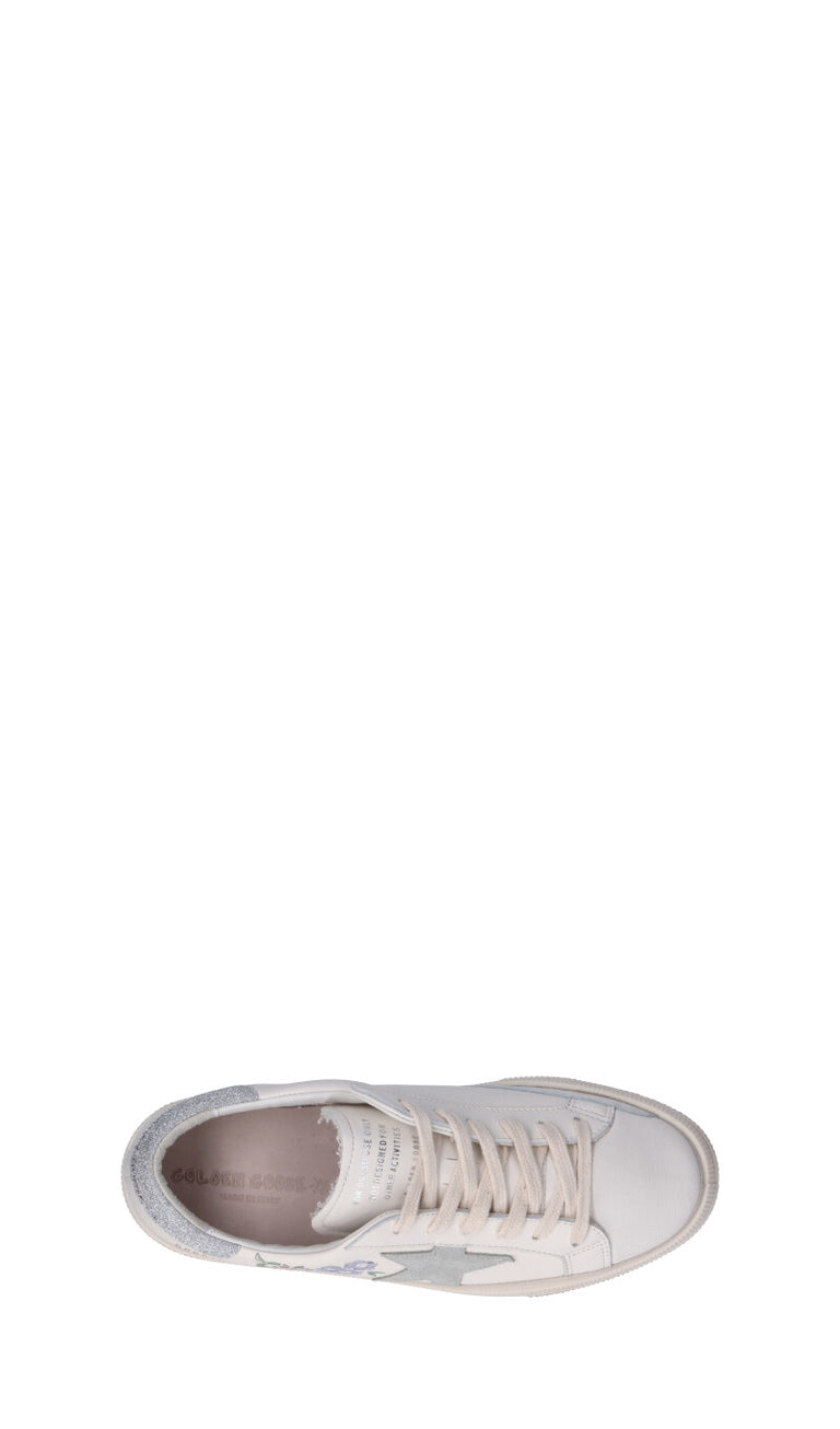 GOLDEN GOOSE - MAY Sneaker ragazza bianca/argento in pelle