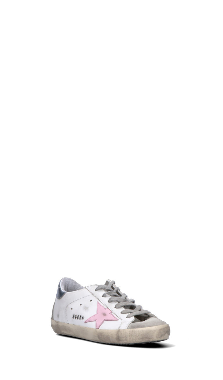 GOLDEN GOOSE Sneaker donna bianca/argento/rosa in pelle