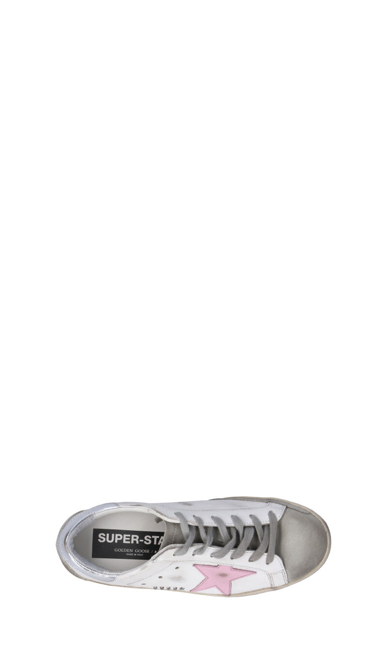 GOLDEN GOOSE Sneaker donna bianca/argento/rosa in pelle