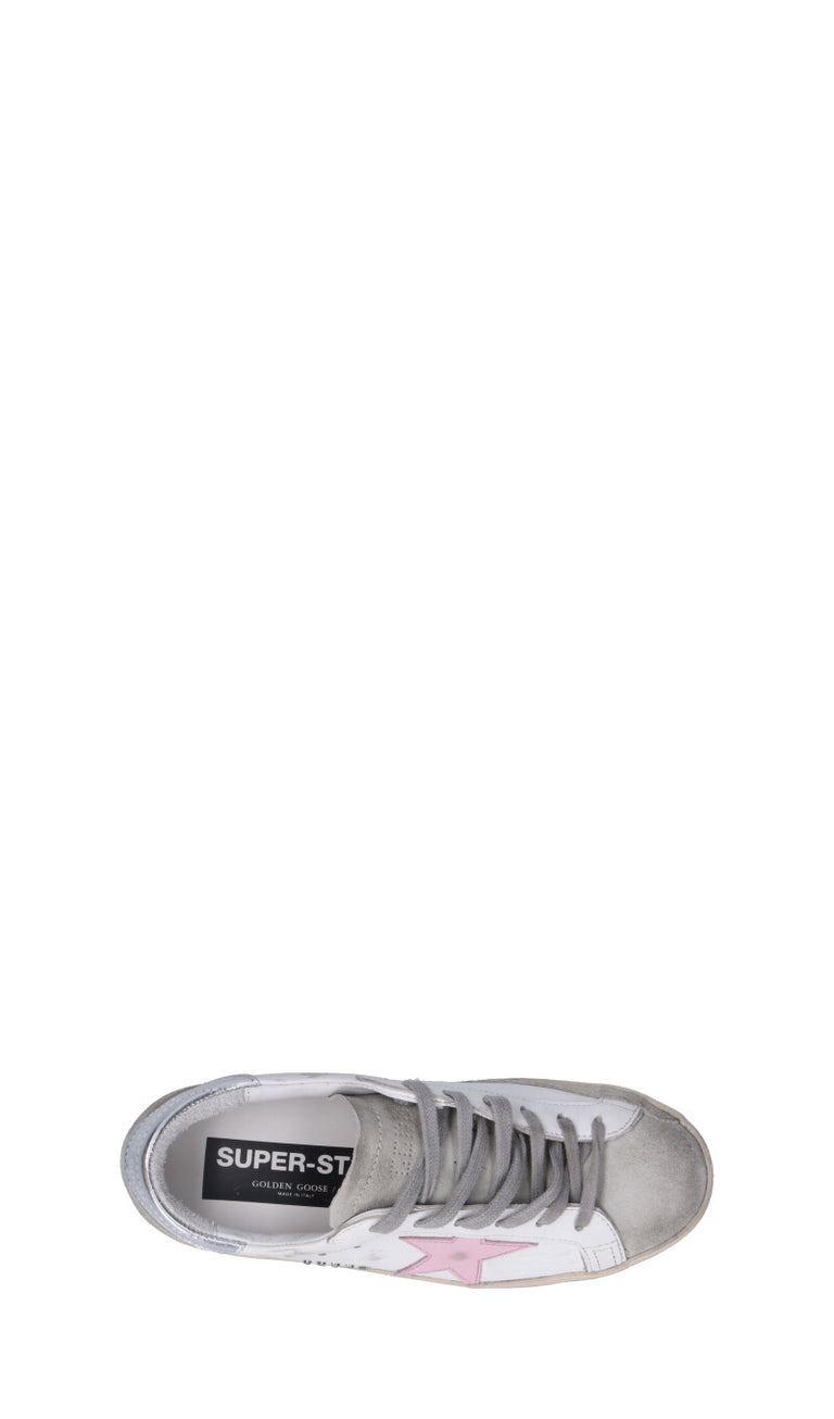 GOLDEN GOOSE Sneaker donna bianca/argento/rosa in pelle