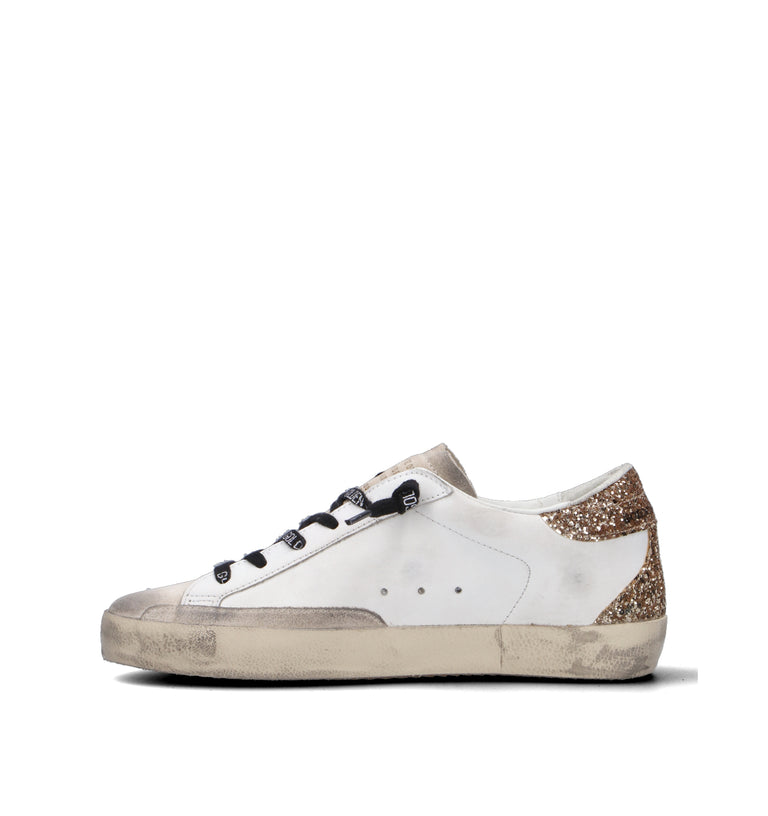 GOLDEN GOOSE SUPER-STAR CLASSIC WITH SPUR Sneaker donna bianca in pelle