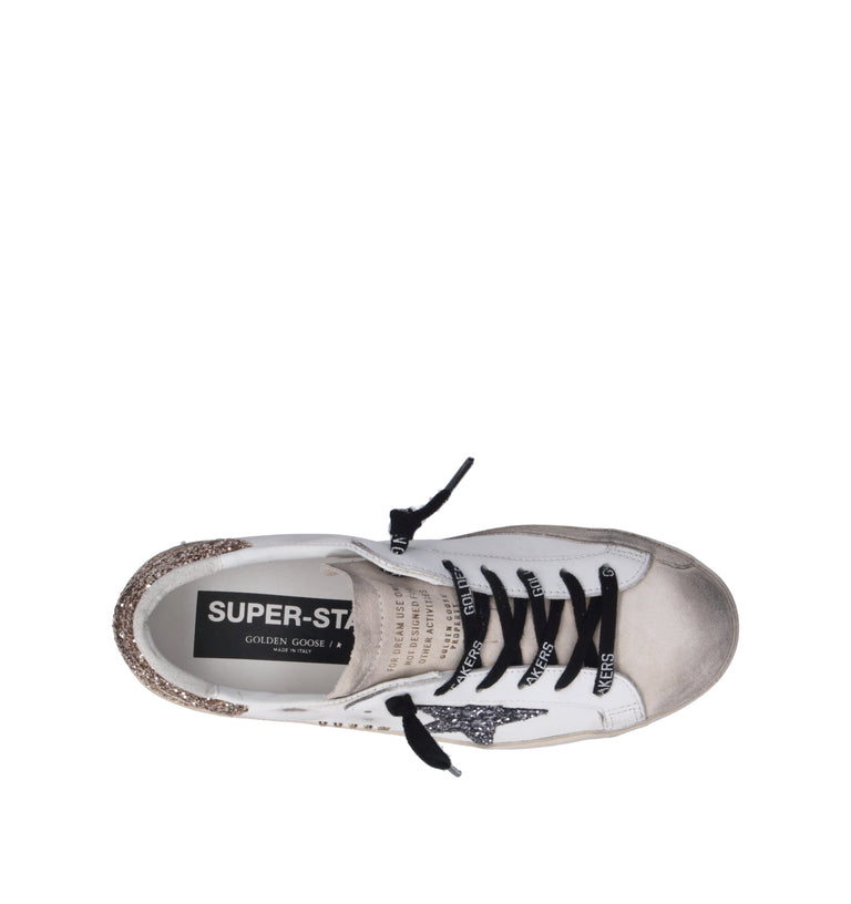GOLDEN GOOSE SUPER-STAR CLASSIC WITH SPUR Sneaker donna bianca in pelle