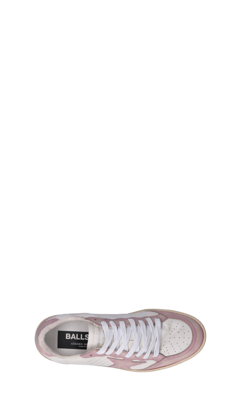 GOLDEN GOOSE BALLSTAR Sneaker donna bianca/rosa in pelle